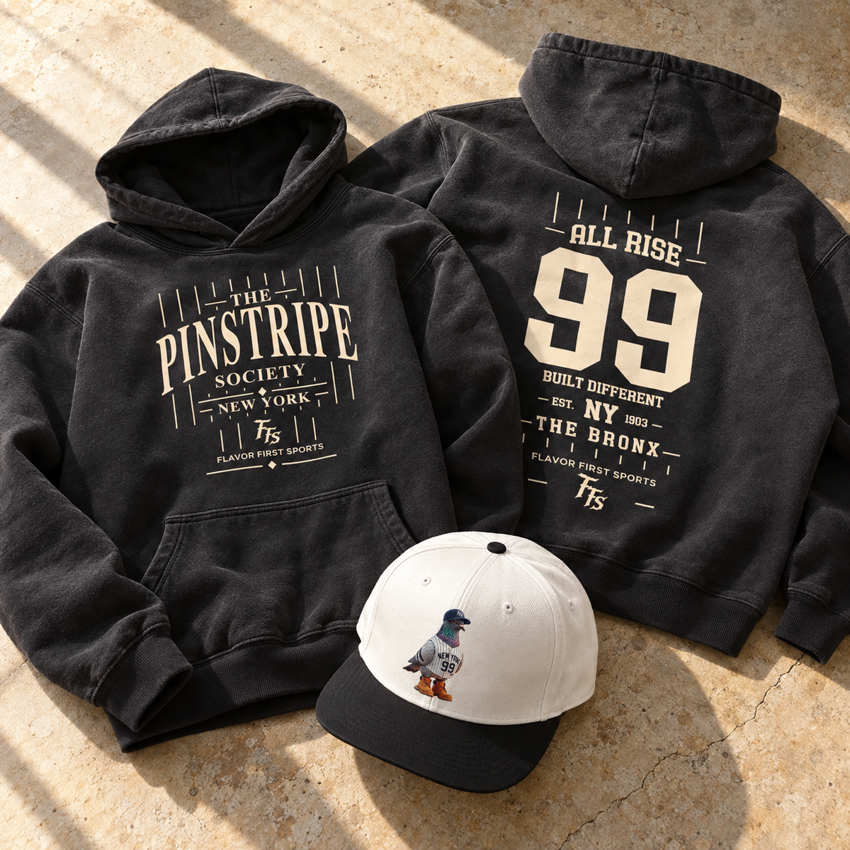 Pinstripe hoodies and Borough Bird No. 99 hat — Built for October offer