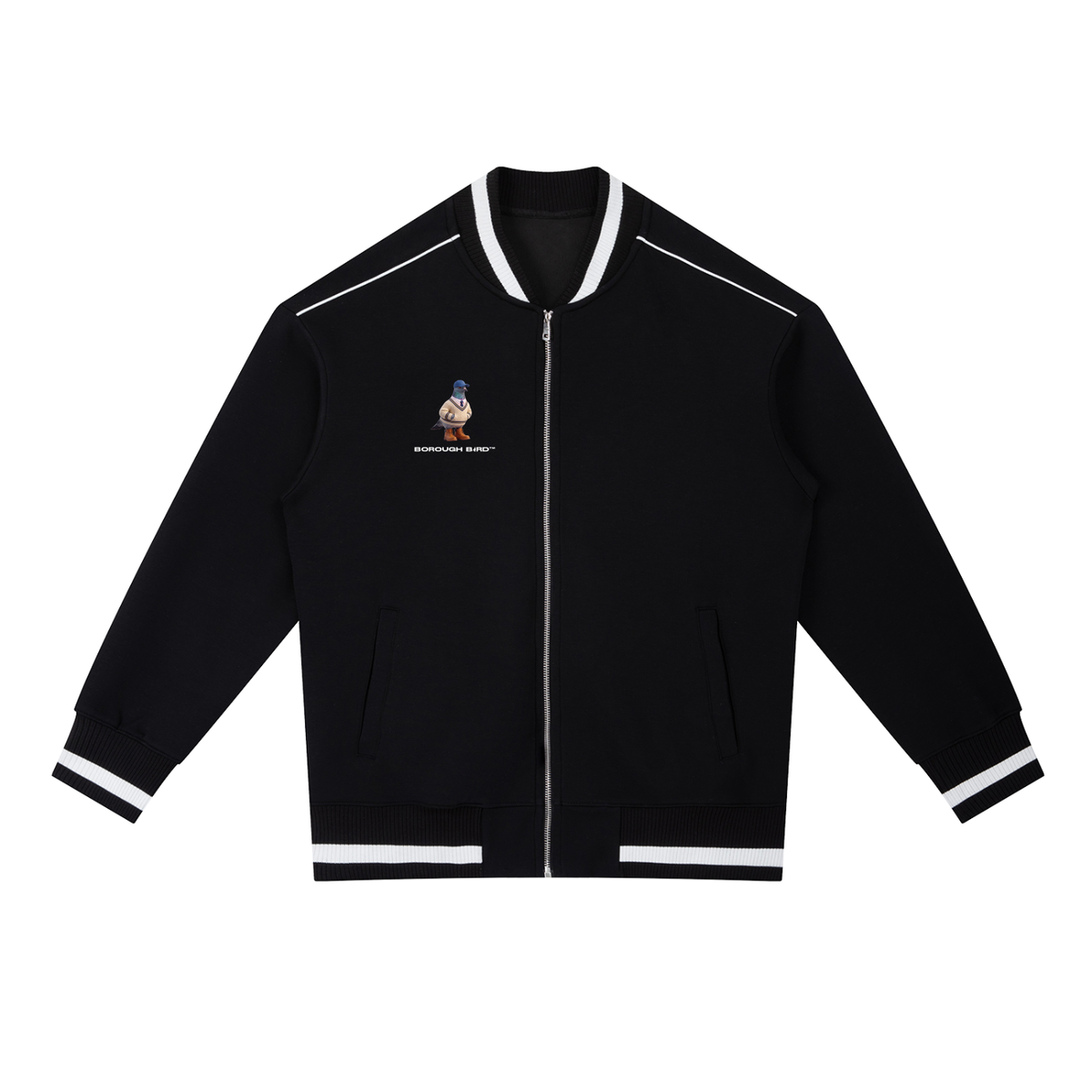 Borough Bird Clubhouse Bomber Jacket | Black