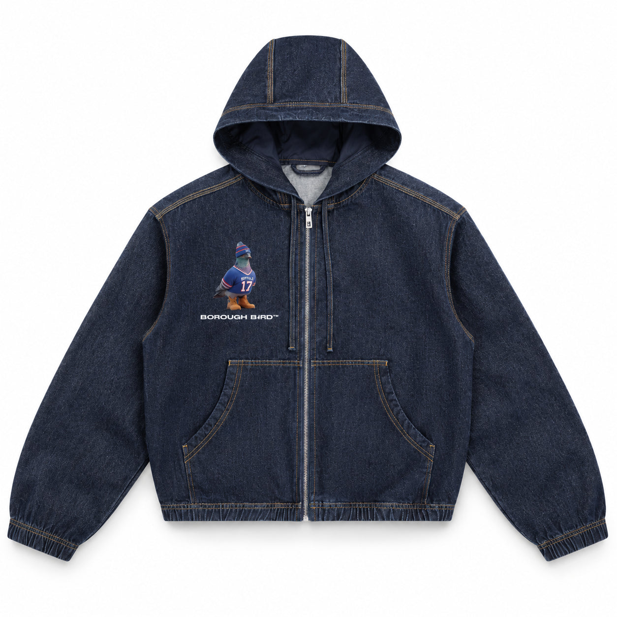 Borough Bird No. 17 Hooded Denim Jacket — Vintage Wash Edition