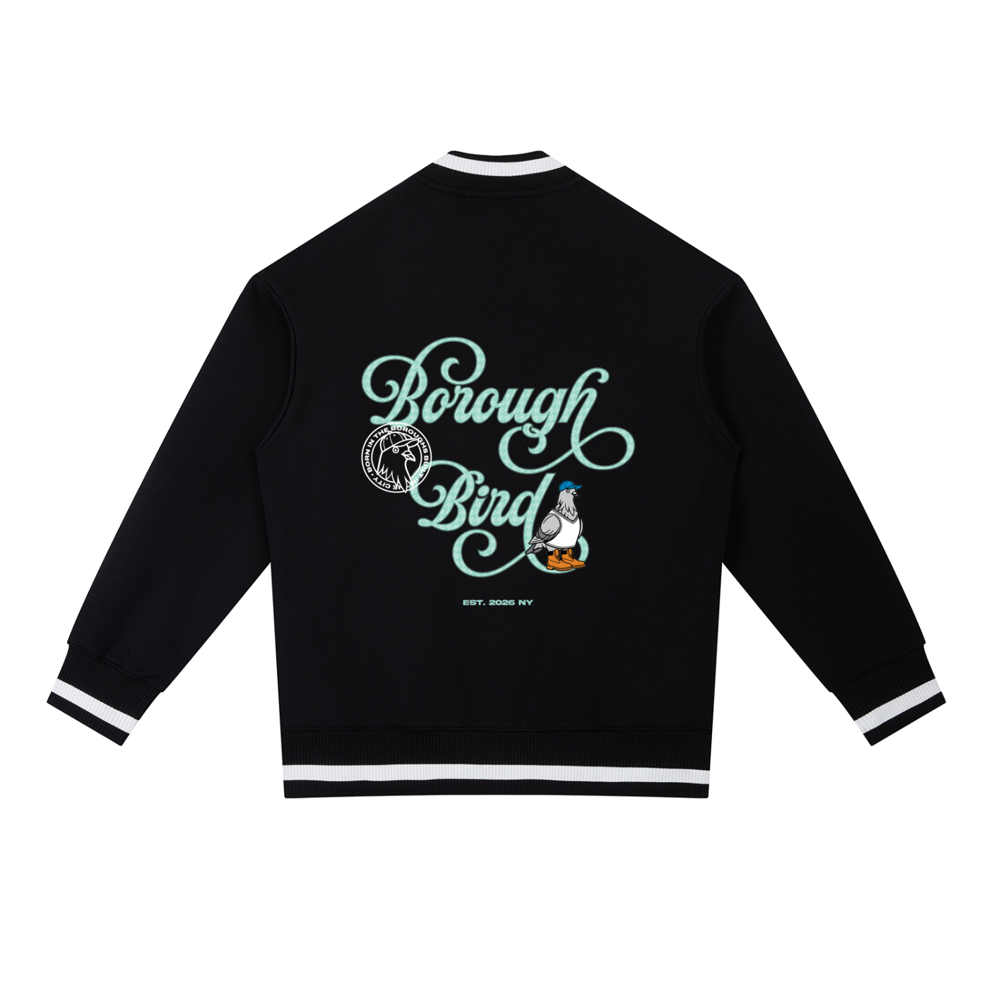 Borough Bird Emerald Flight Zip Bomber Jacket