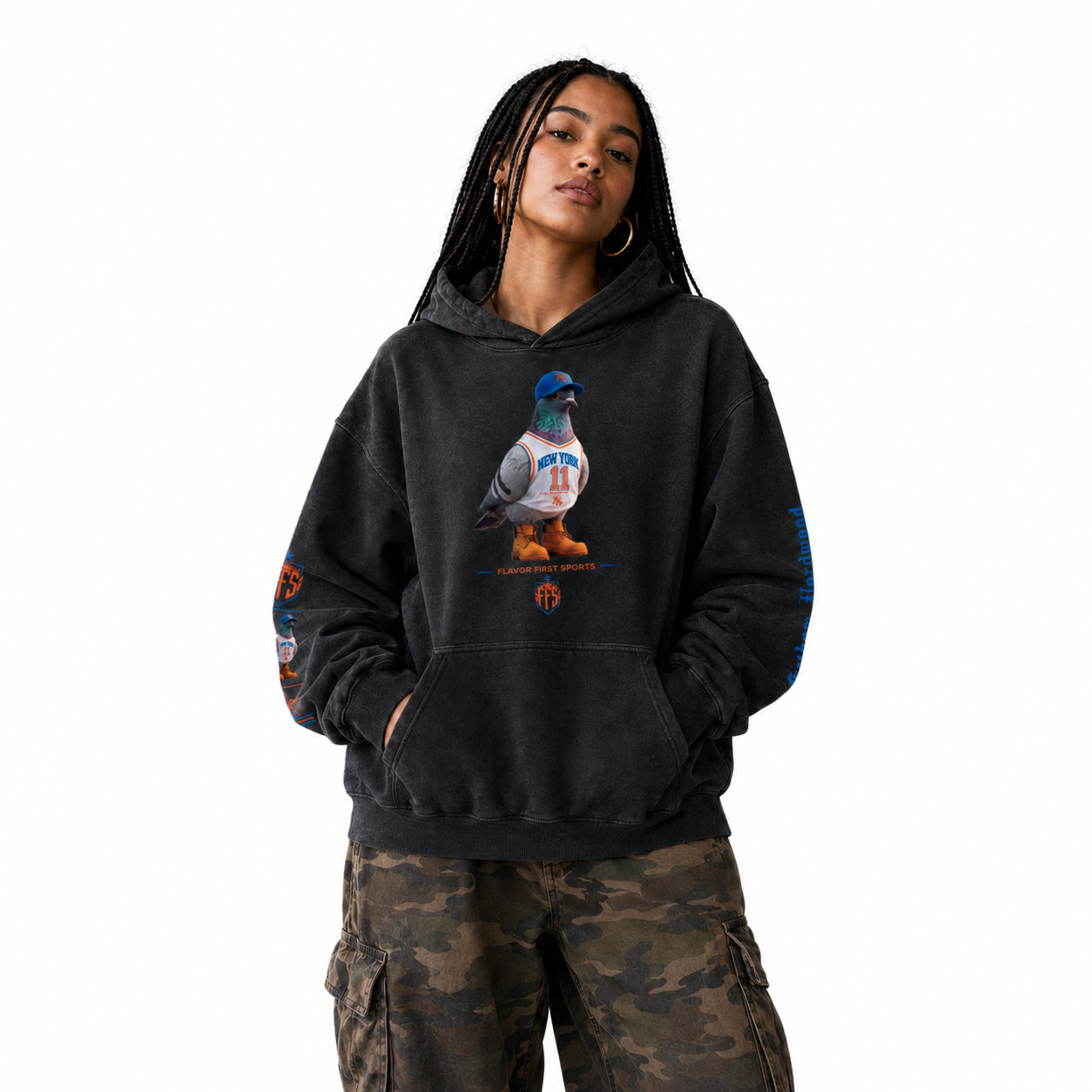 BOROUGH BIRD NO. 11 HEAVYWEIGHT SUNFADE HOODIE — LIMITED EDITION