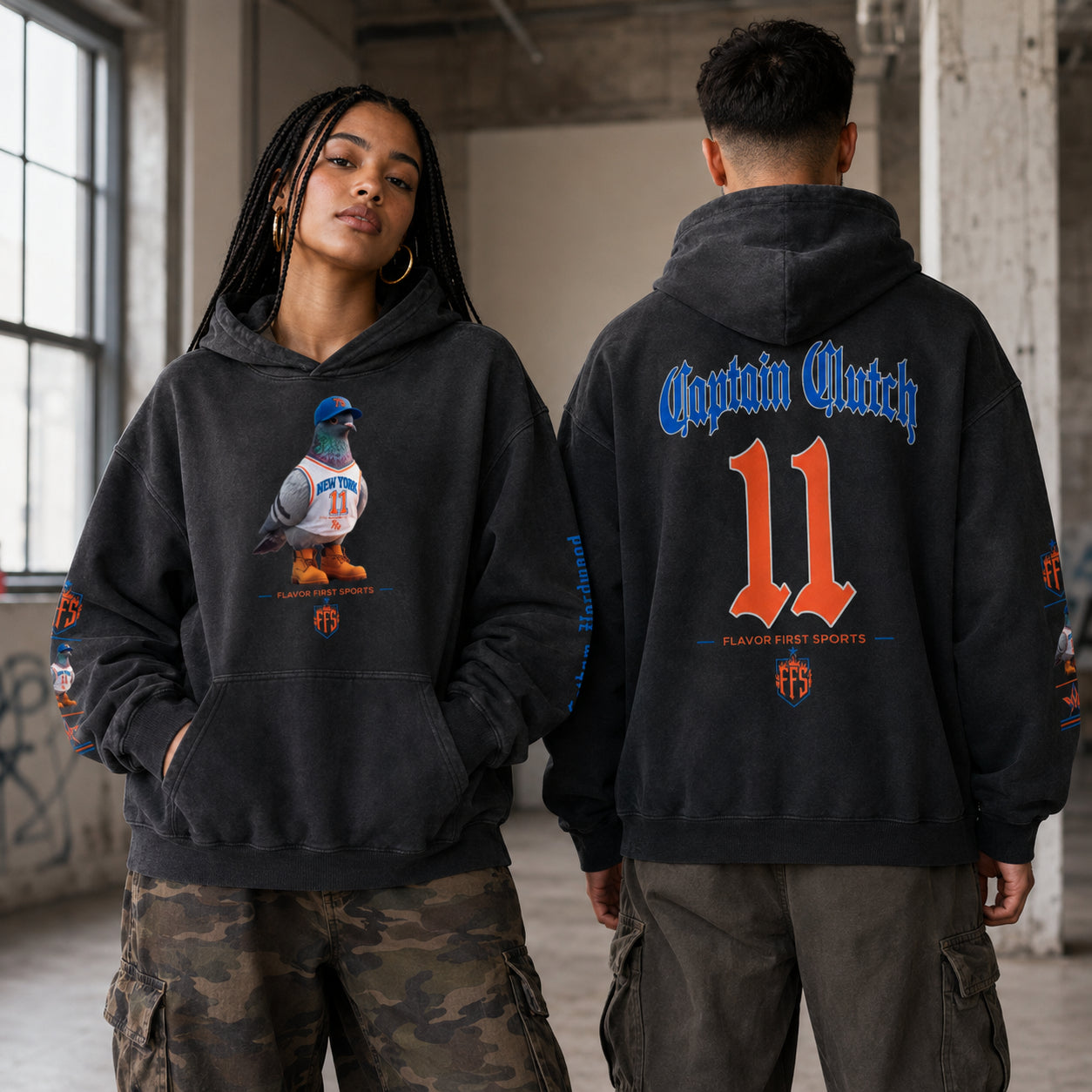 BOROUGH BIRD NO. 11 HEAVYWEIGHT SUNFADE HOODIE — LIMITED EDITION