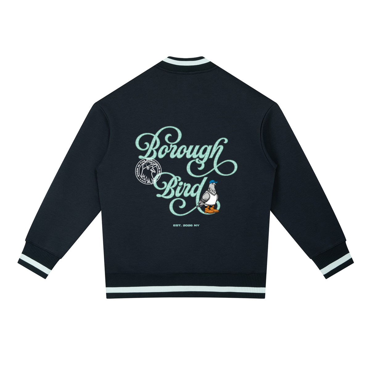 Borough Bird Emerald Flight Zip Bomber Jacket