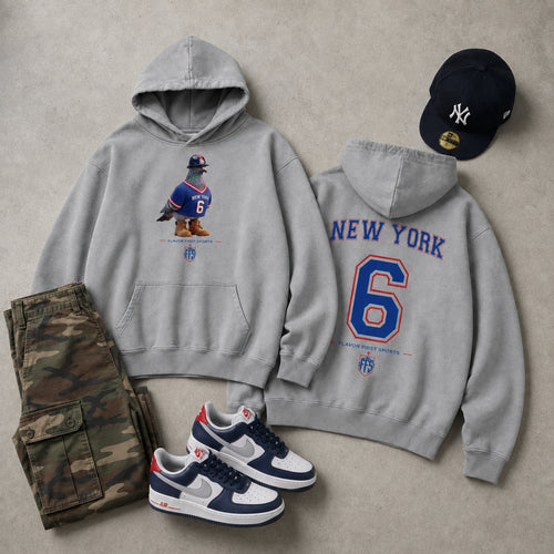 Blue Empire Borough Bird No. 6 Concrete Fade Hoodie