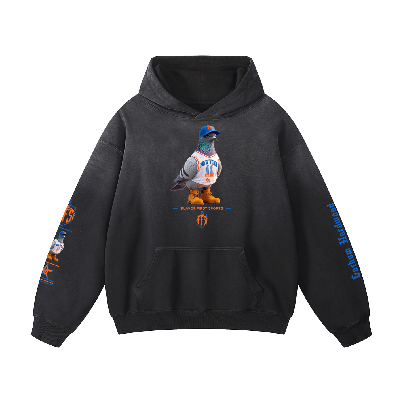 BOROUGH BIRD NO. 11 HEAVYWEIGHT SUNFADE HOODIE — LIMITED EDITION