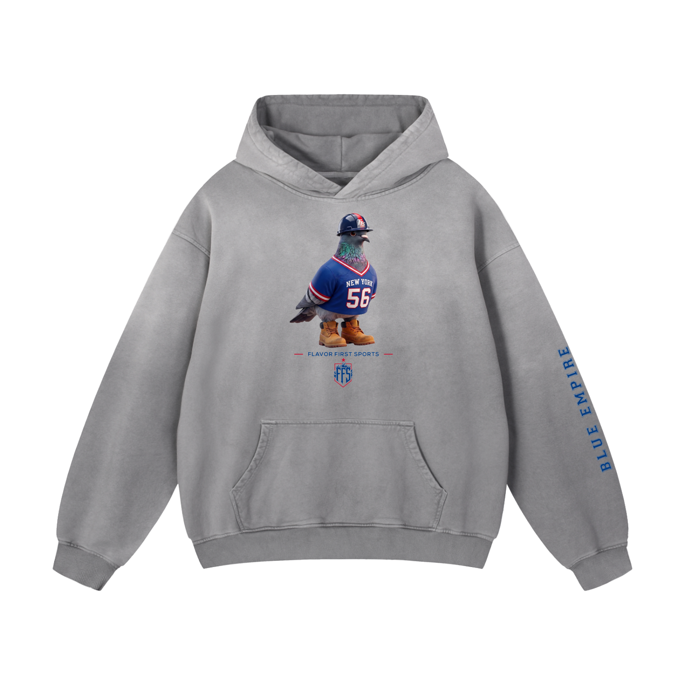 Blue Empire Borough Bird No. 56 Concrete Fade Hoodie