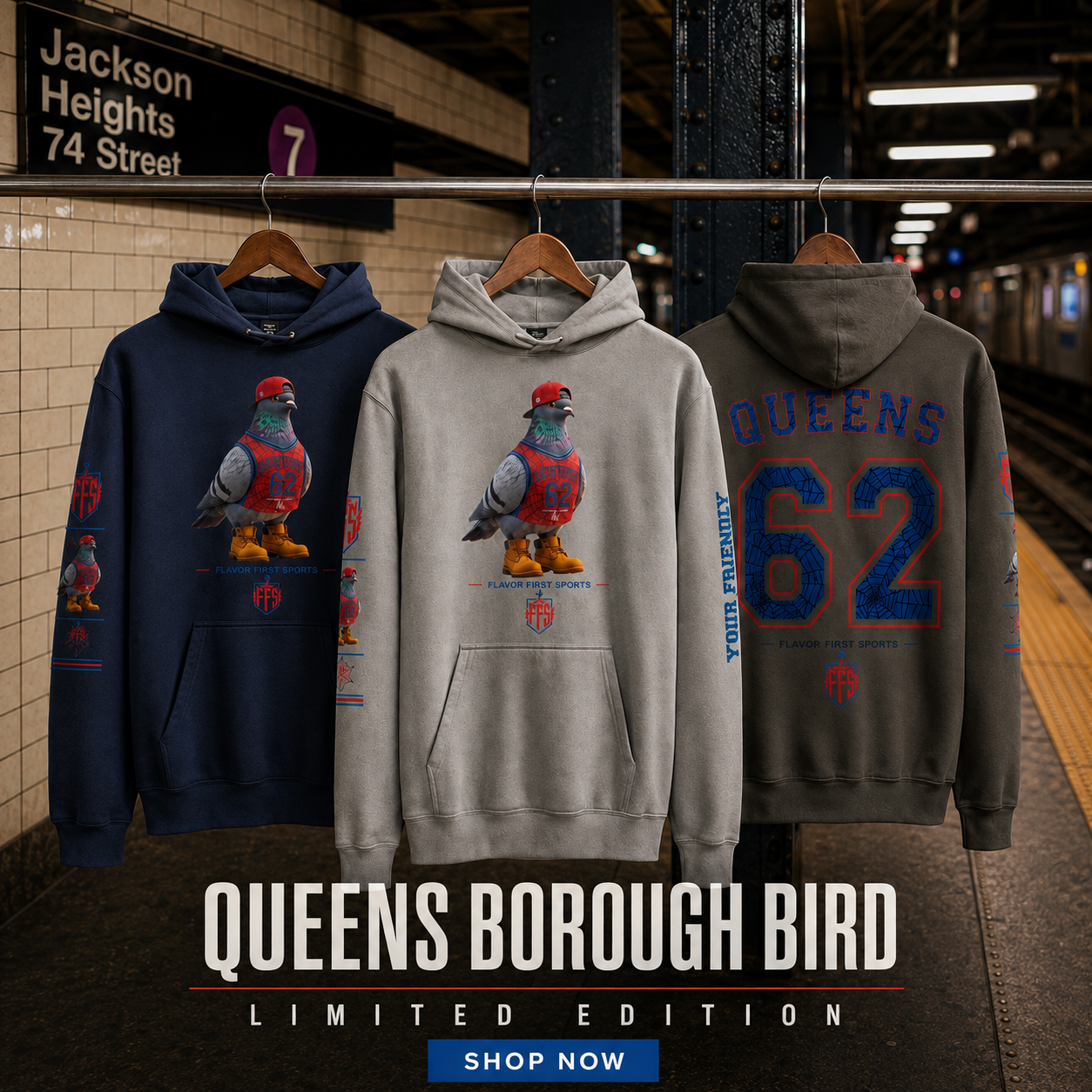 Queens Borough Bird No. 62 Hoodie | Web-Slinger Edition