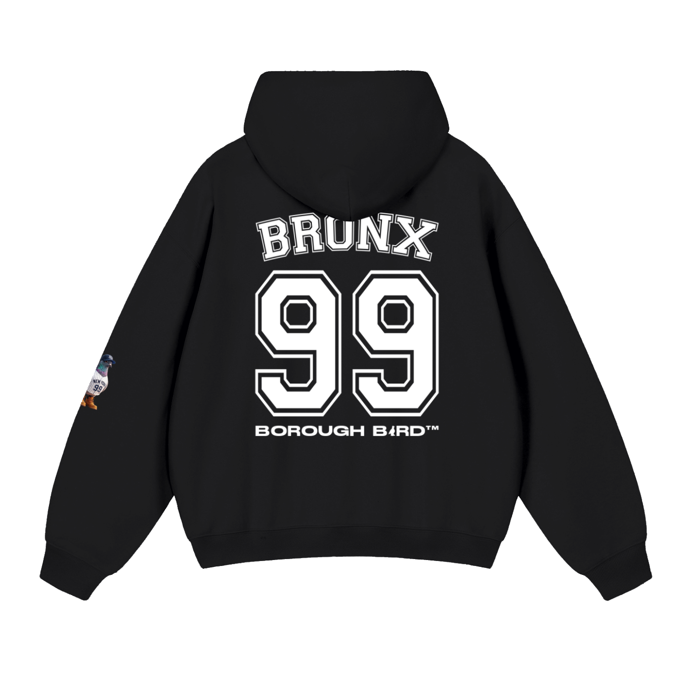 Bronx Borough Bird No. 99 Heavyweight Hoodie – Pinstripe Legacy Edition