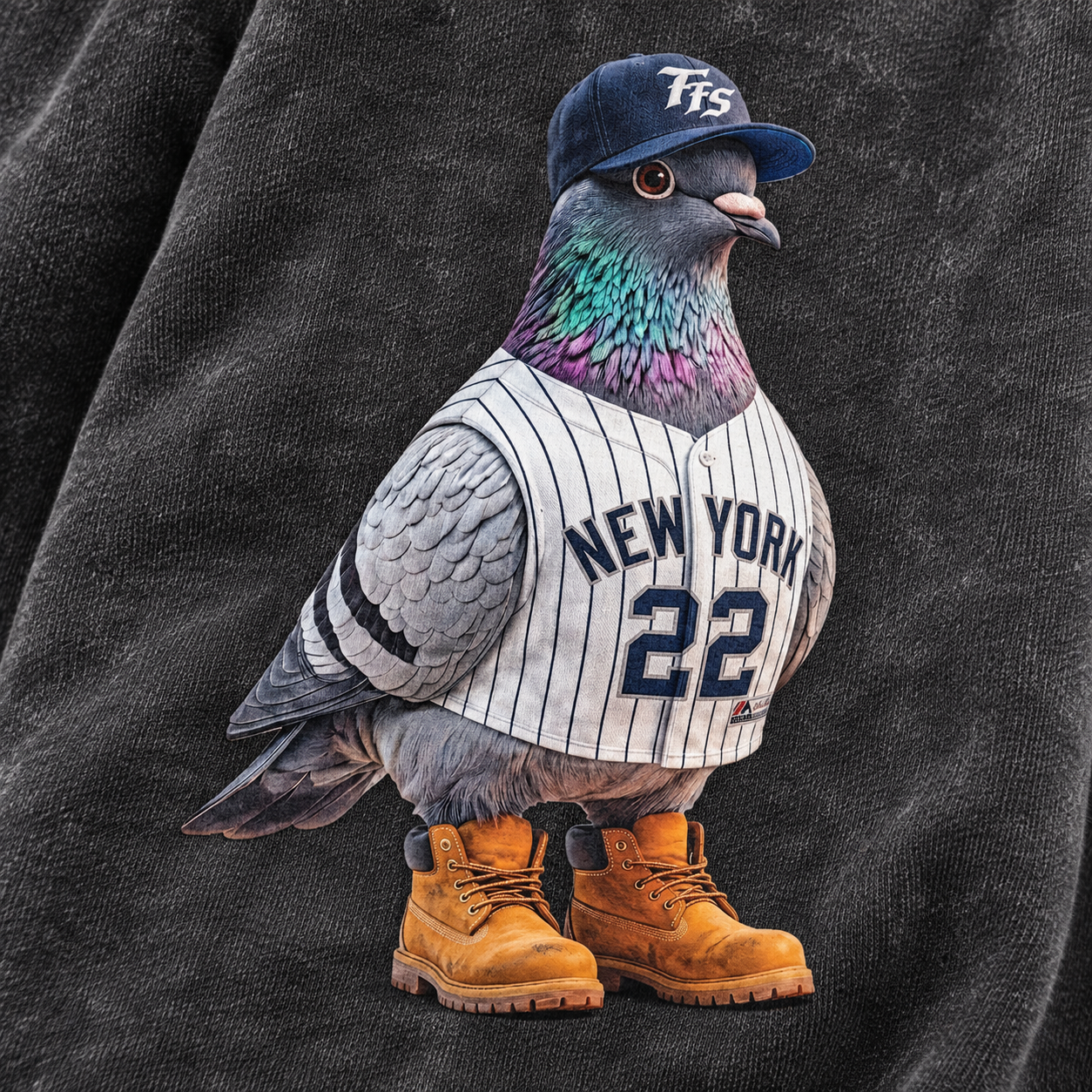 Borough Bird No. 22 Snow-Wash Oversized Hoodie — Script Edition