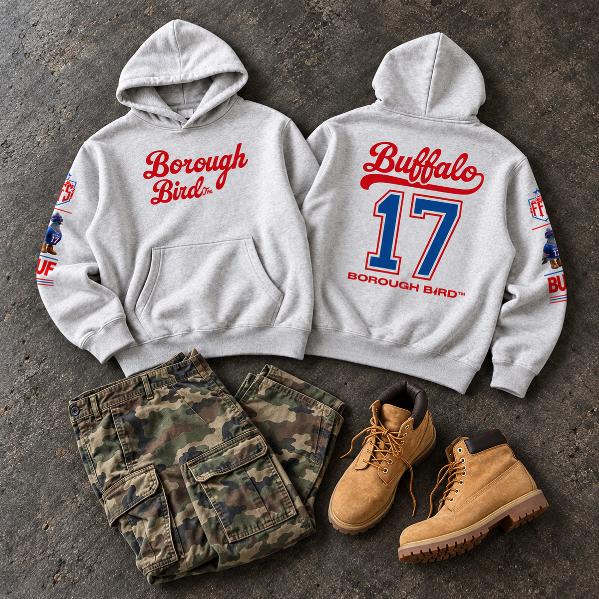 Whiteout No. 17 Oversized Fleece Hoodie