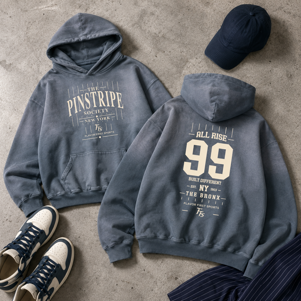 Pinstripe Society No. 99 Concrete Fade Hoodie