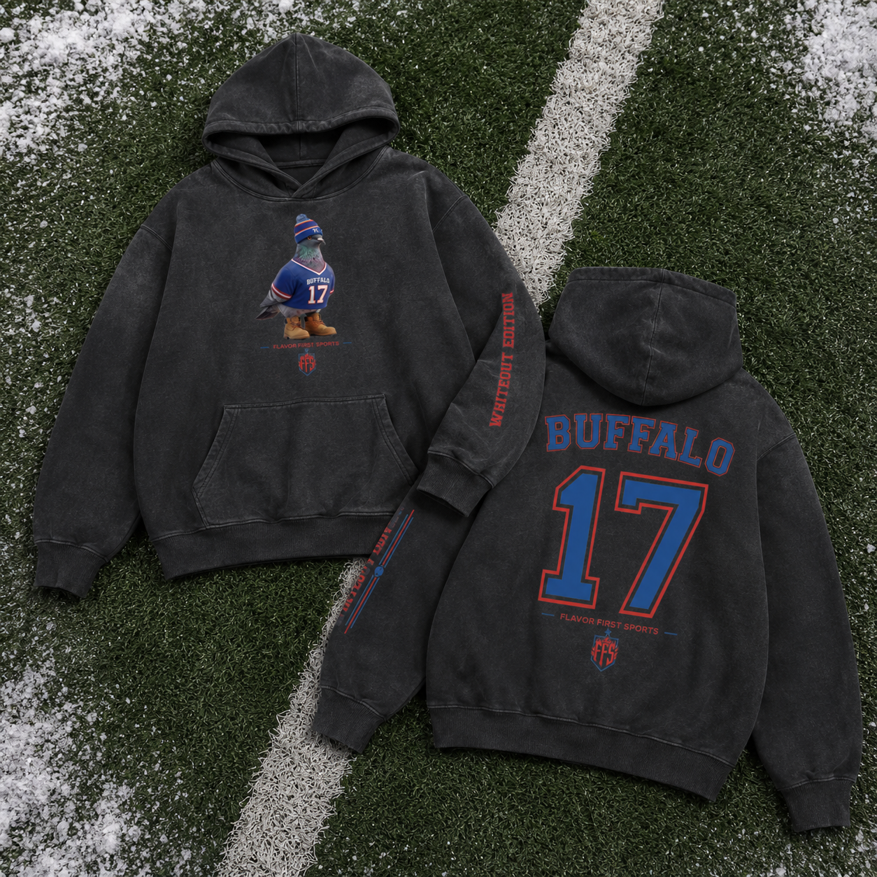 Whiteout Borough Bird No. 17 Concrete Fade Hoodie