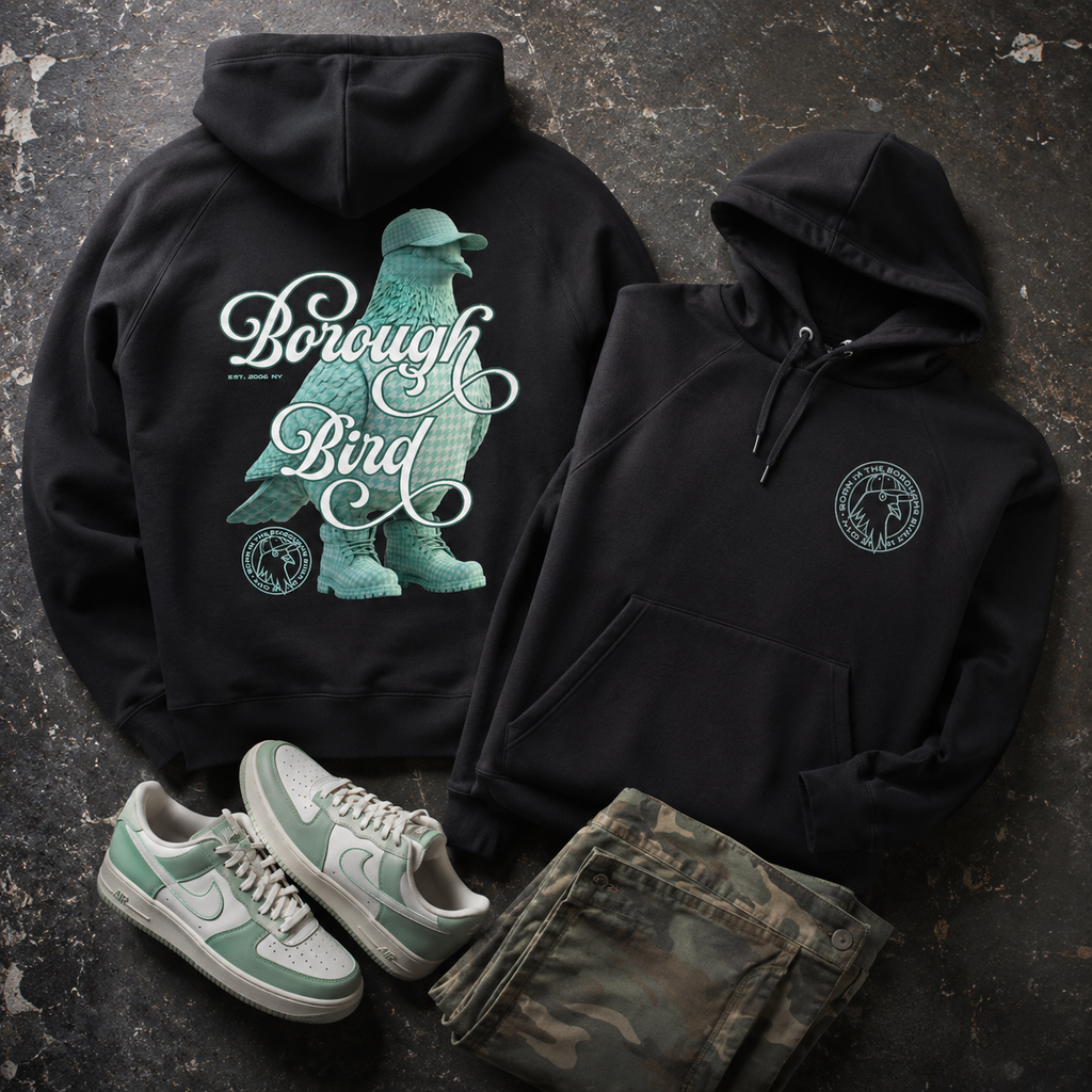 Borough Bird™ “Mint Condition” Embroidered Crest Hoodie | Limited Edition