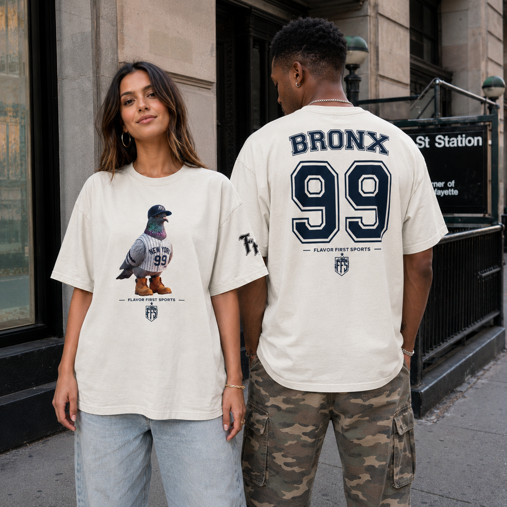 Bronx Borough Bird No. 99 Oversized Tee | Pinstripe Society