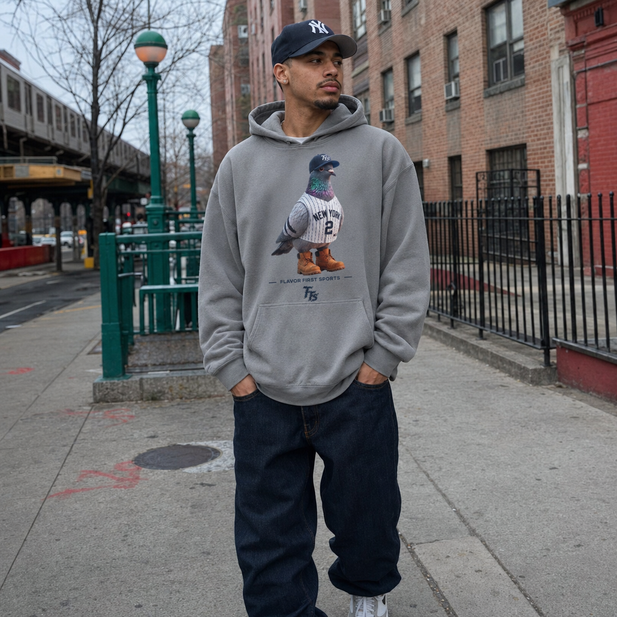 Bronx Borough Bird No.2 Garment-Dyed Hoodie
