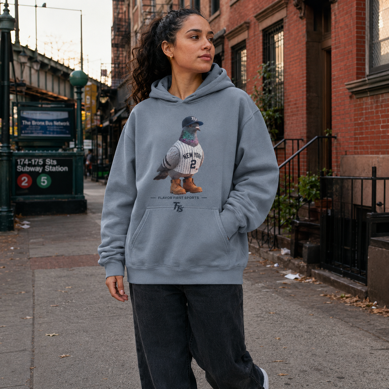Bronx Borough Bird No.2 Garment-Dyed Hoodie