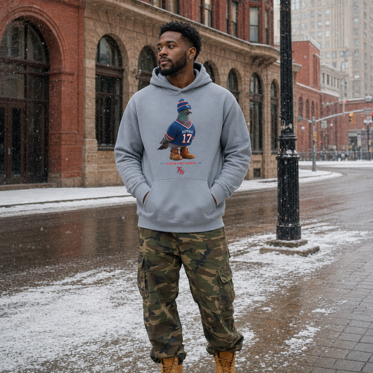 Buffalo Borough Bird No. 17 Garment-Dyed Hoodie