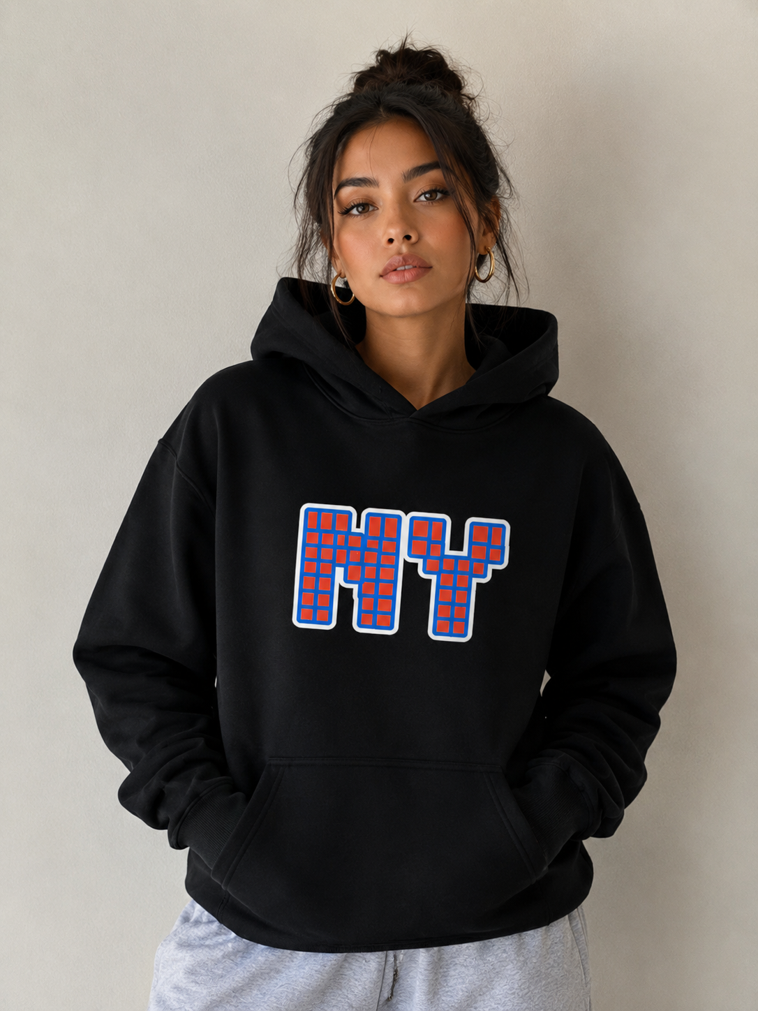 NY Grid Hoodie – Midnight Edition