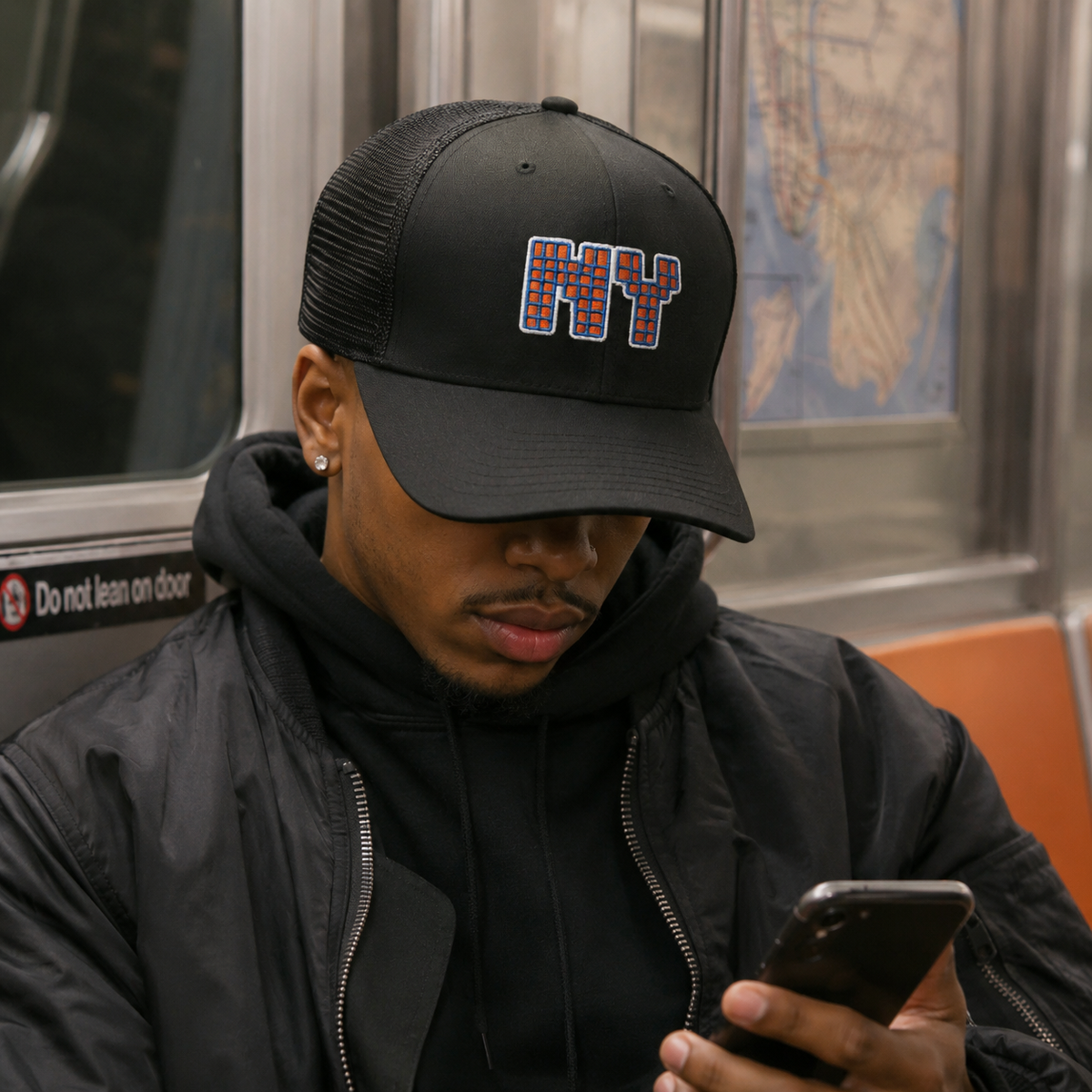 NYC Subway Trucker Cap – Midnight Edition