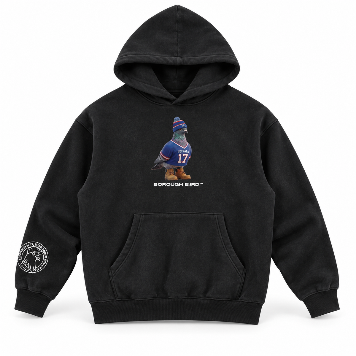 Borough Bird No. 17 Oversized Fleece Hoodie — Buffalo Edition