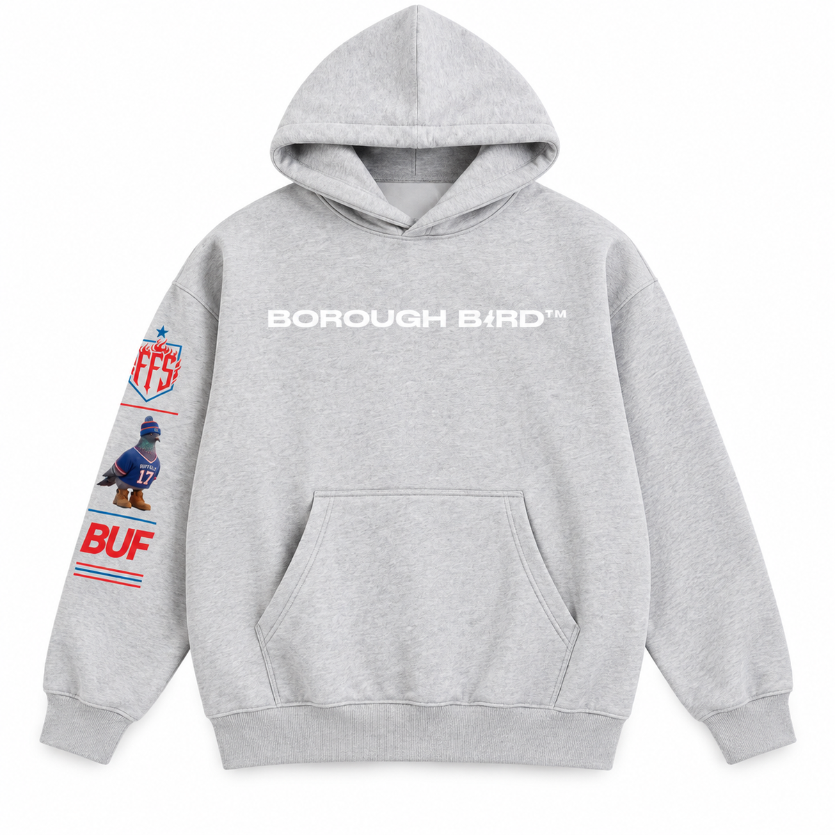 Buffalo No. 17 Oversized Fleece Hoodie — Whiteout Edition