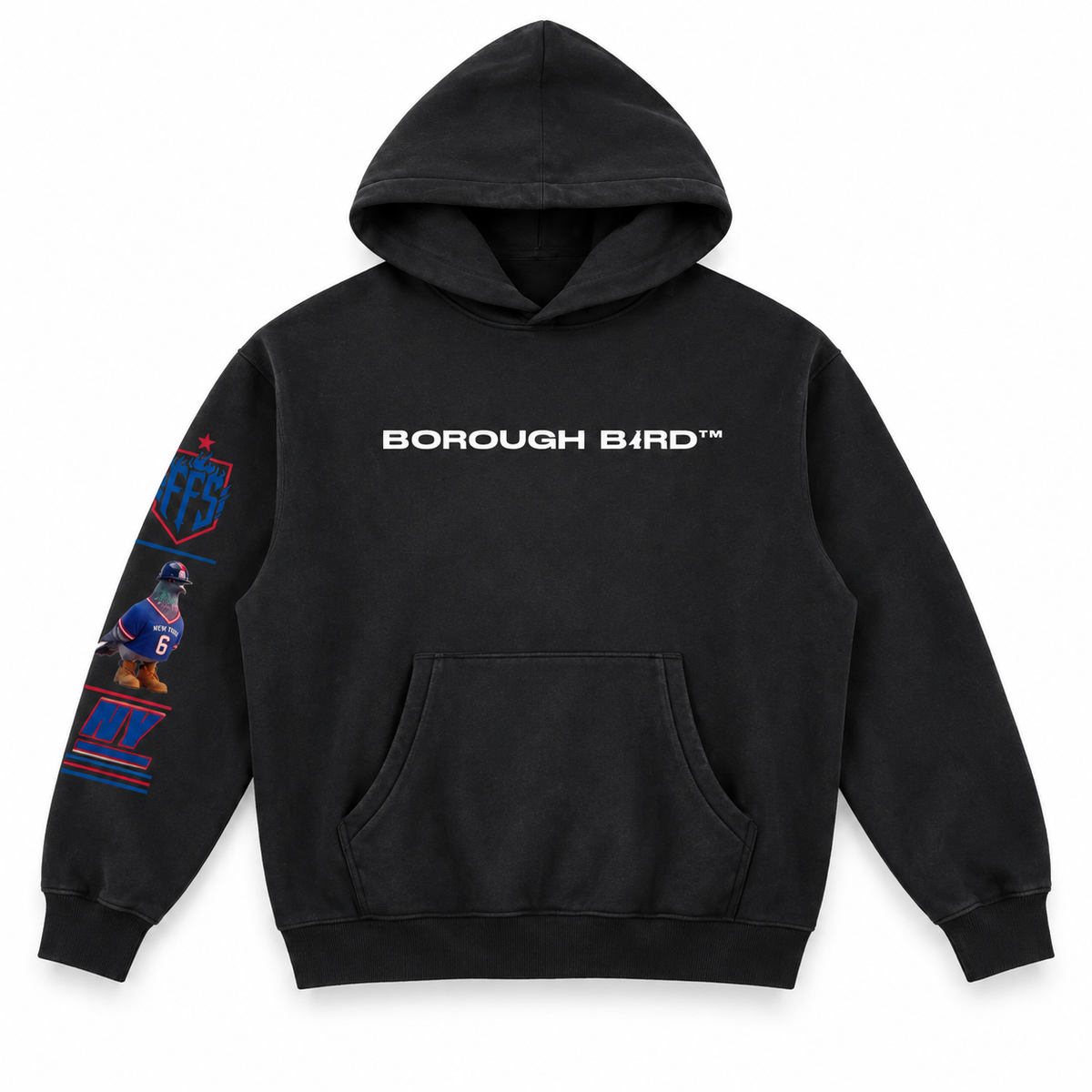 New York No. 6 Oversized Fleece Hoodie — Blue Empire Edition
