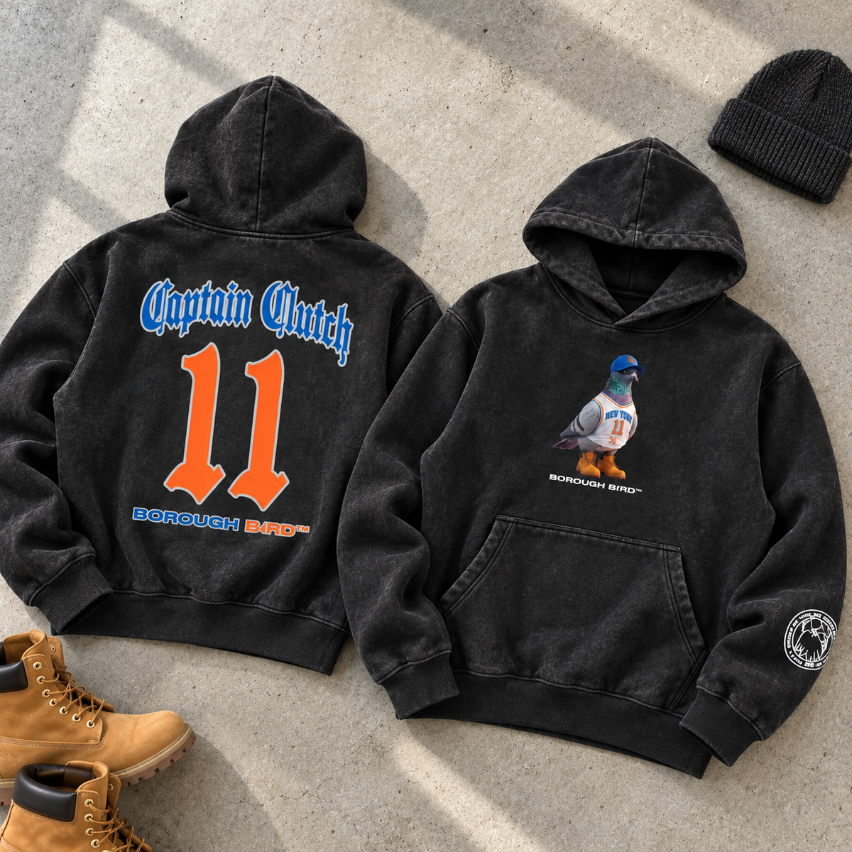 Borough Bird No. 11 Oversized Fleece Hoodie — Captain Clutch Edition