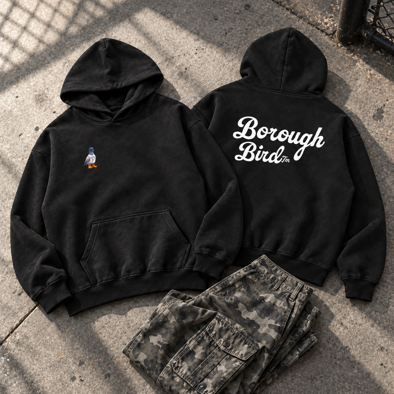 Borough Bird Heavyweight Hoodie | Black