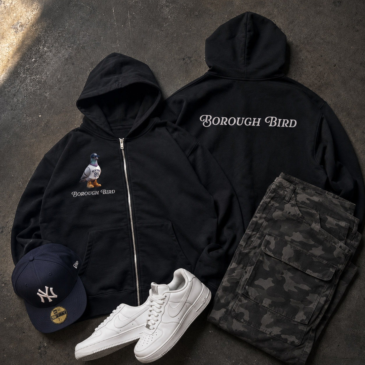 Borough Bird No. 99 Heavyweight Zip Hoodie – Bronx Legacy Edition