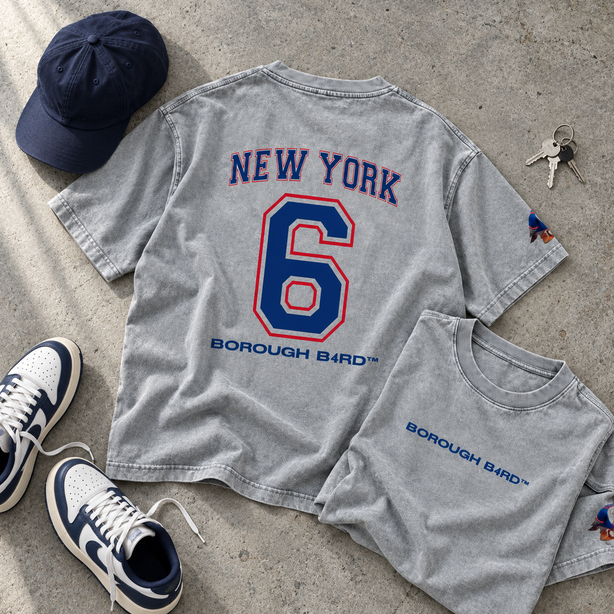 New York No. 6 Mineral Wash Oversized Tee