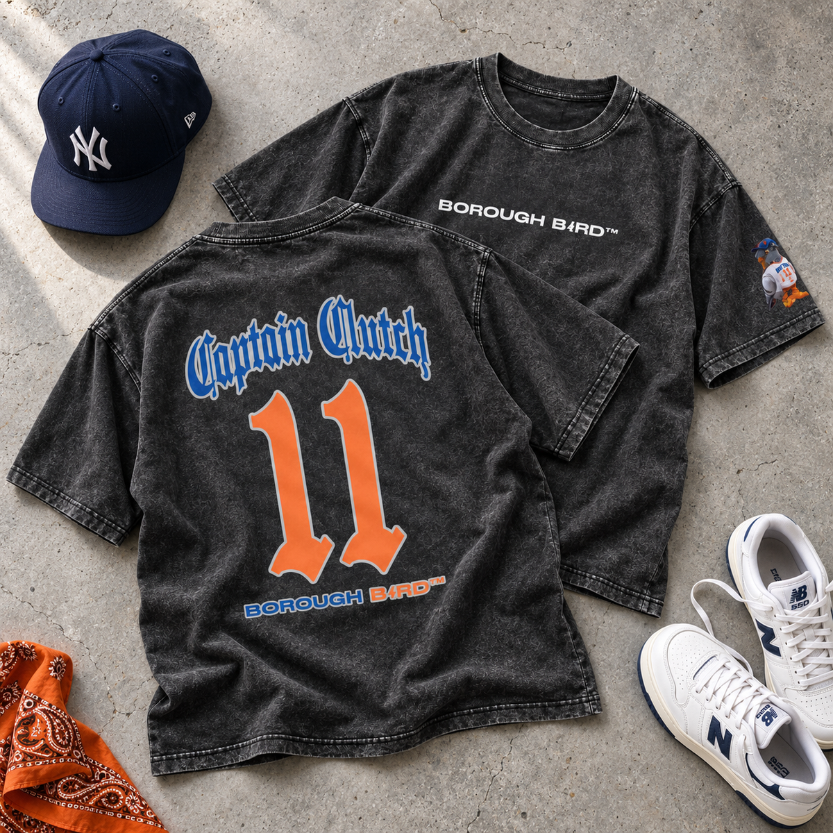 Borough Bird Captain Clutch No. 11 Oversized Tee – Mecca Edition