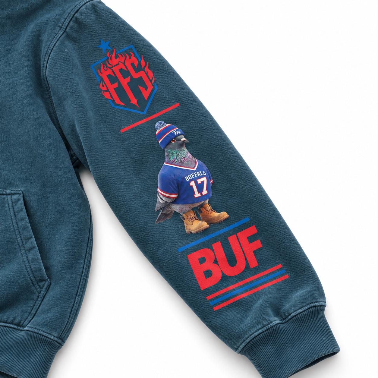 Buffalo Borough Bird No. 17 Mineral-Wash Hoodie