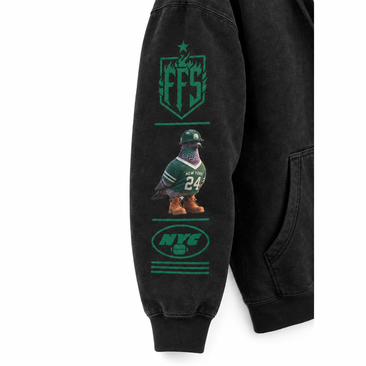 Borough Bird No. 24 Gotham Gridiron Oversized Hoodie