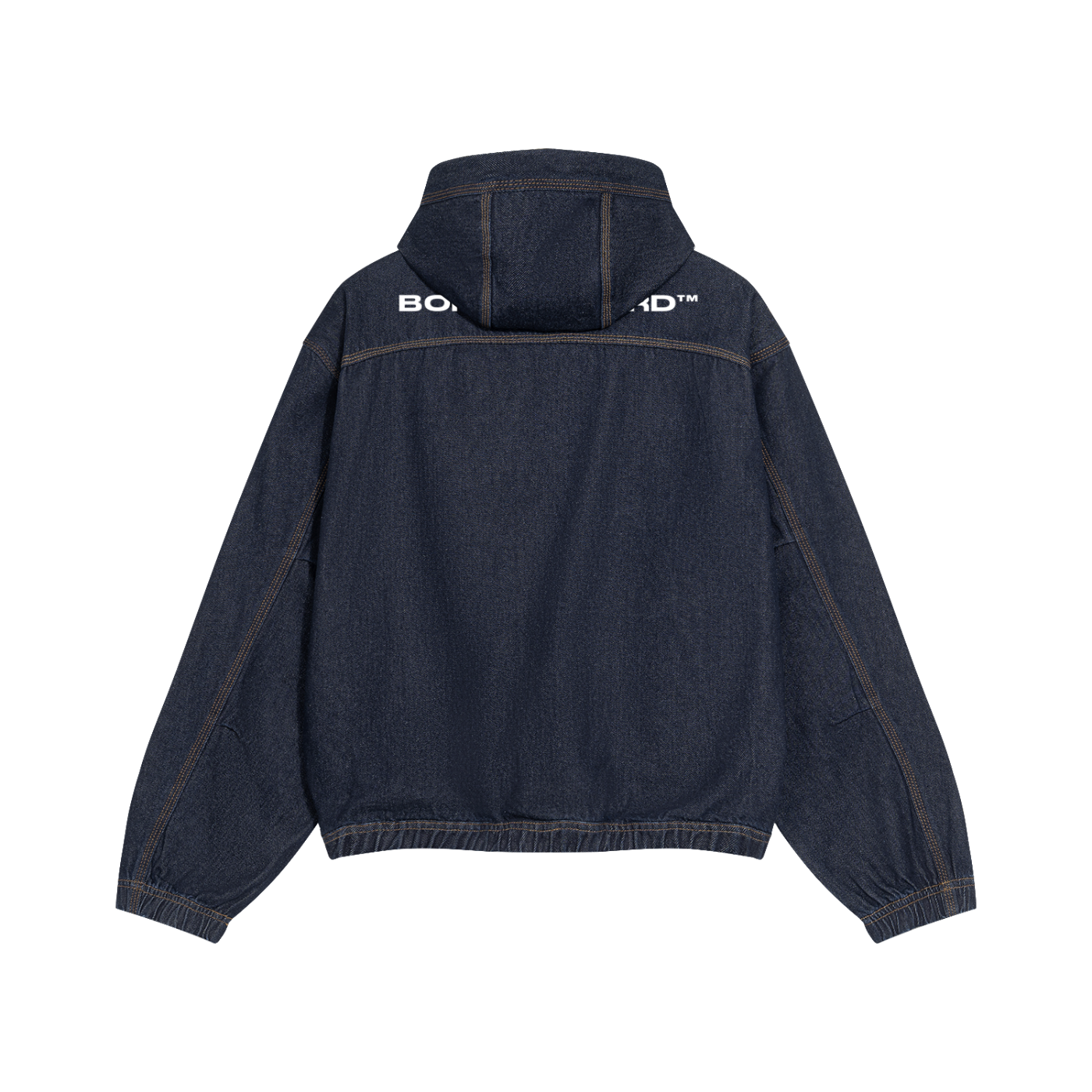 Men's Boxy Vintage Wash Hooded Denim Jacket