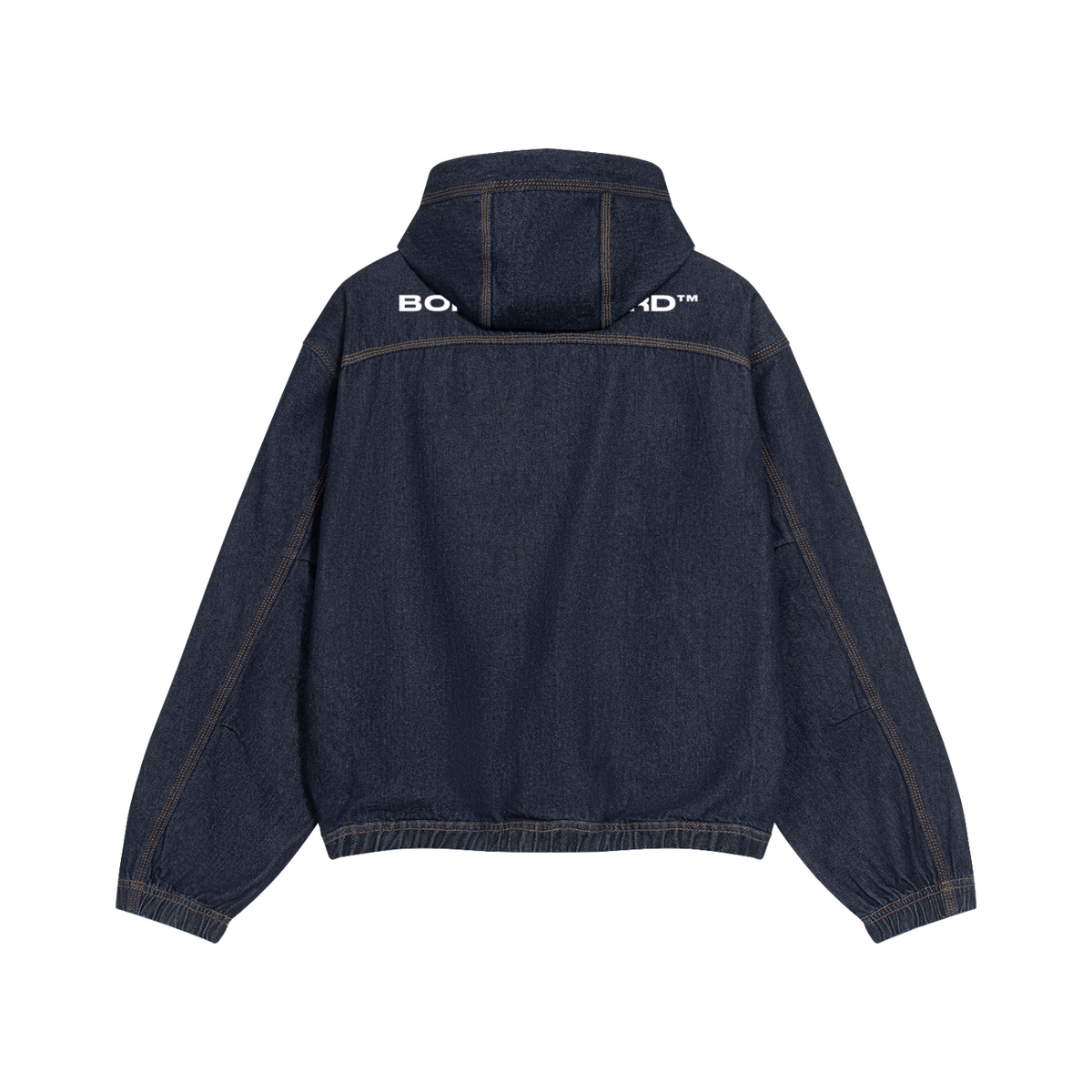 Men's Boxy Vintage Wash Hooded Denim Jacket