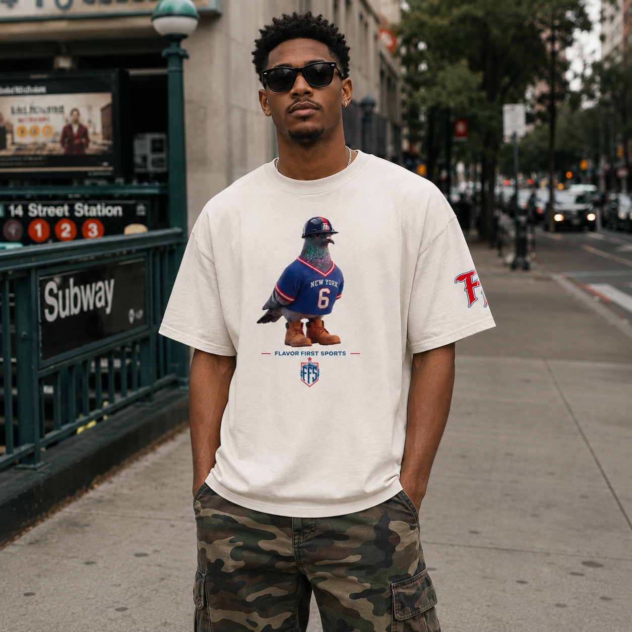 Blue Empire Borough Bird No. 6 Oversized Tee | New York