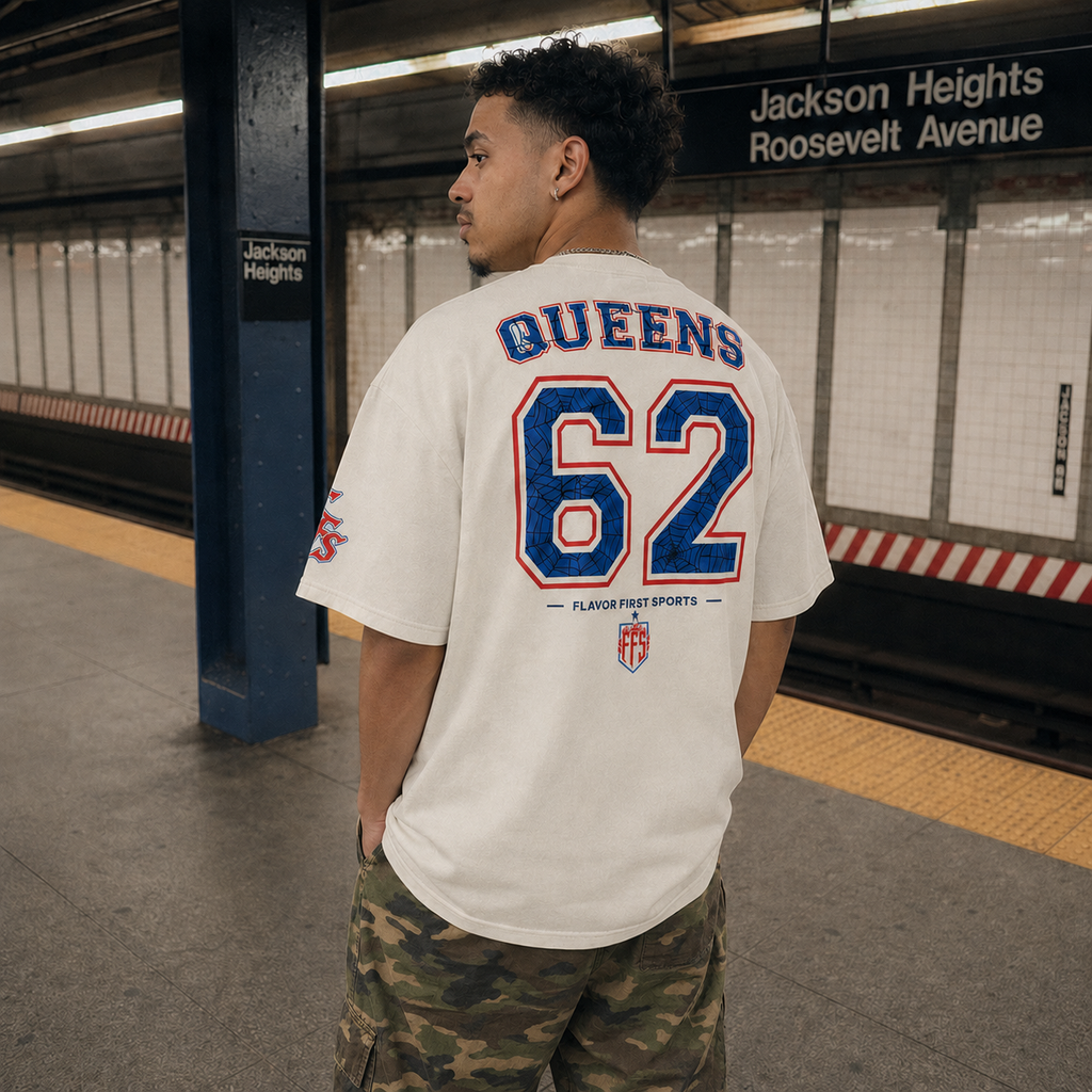 Queens Web Slinger No. 62 Oversized Tee | Borough Bird