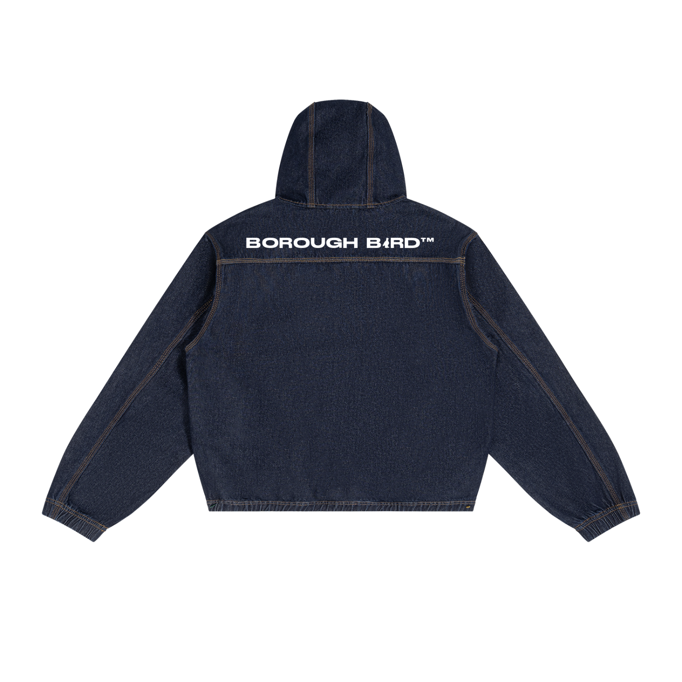 Men's Boxy Vintage Wash Hooded Denim Jacket