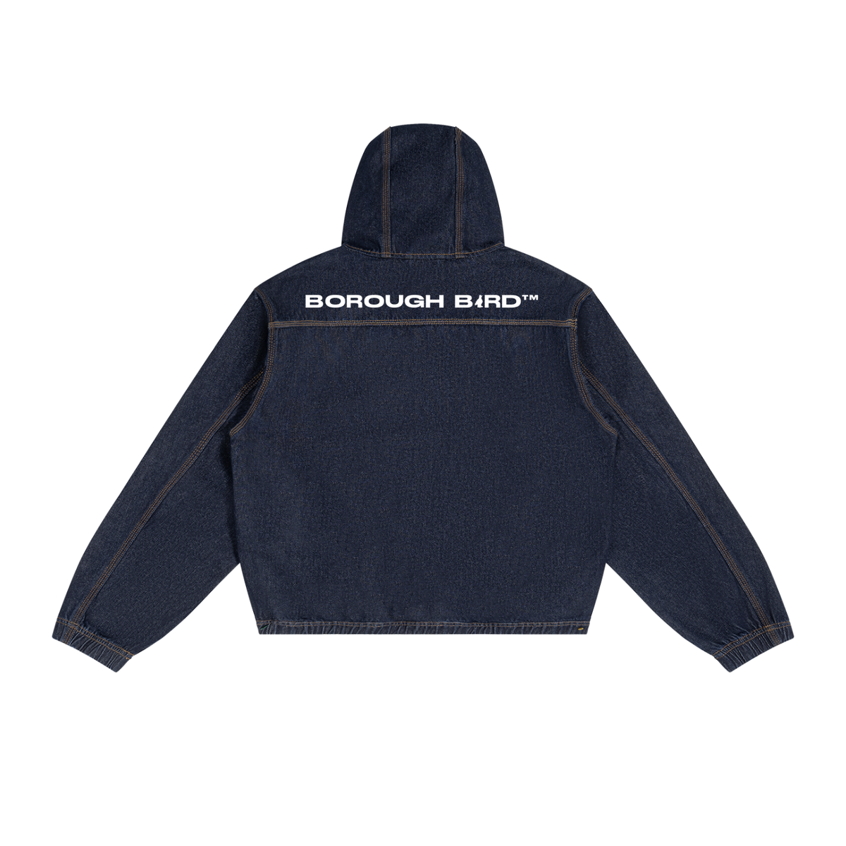 Men's Boxy Vintage Wash Hooded Denim Jacket
