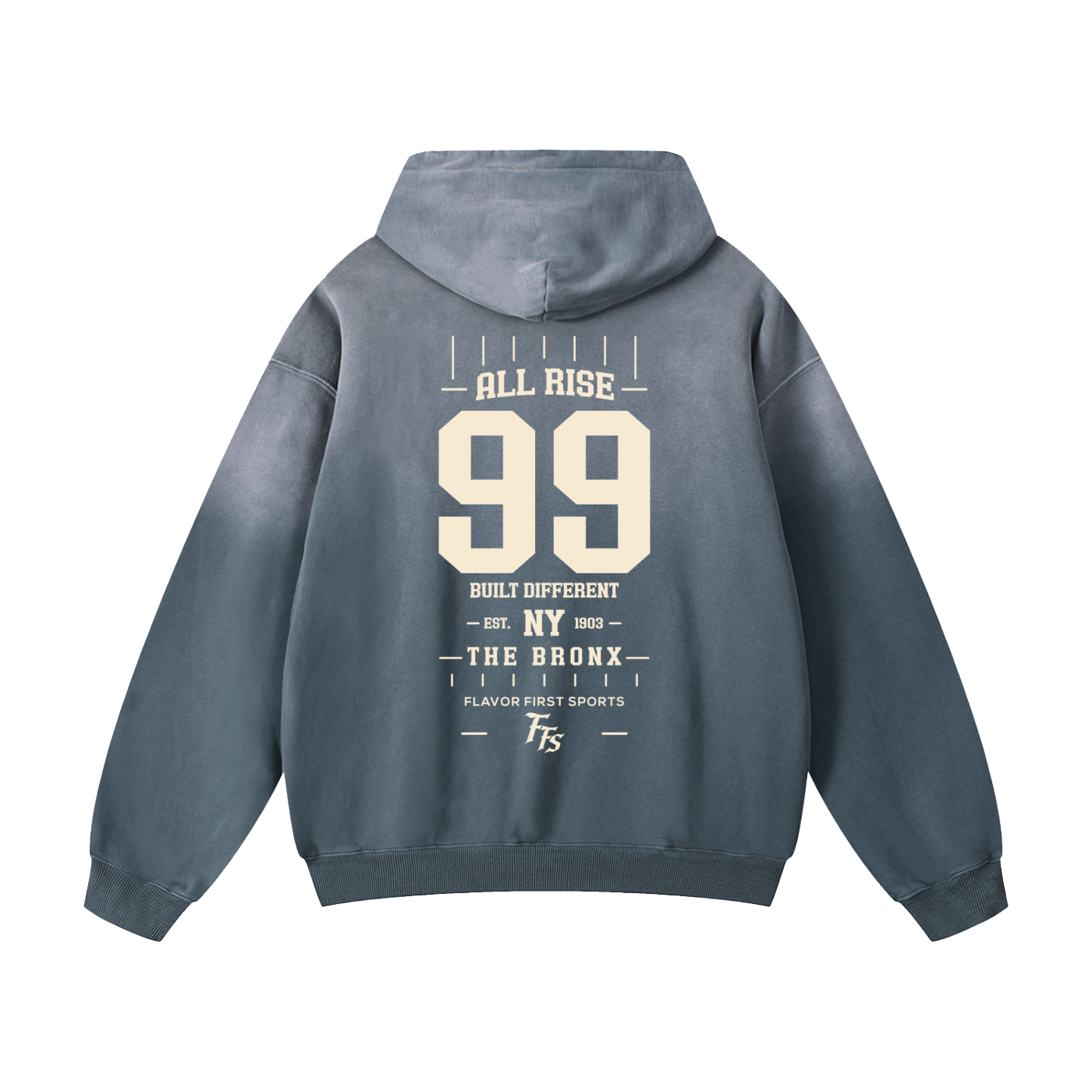 Pinstripe Society No. 99 Concrete Fade Hoodie
