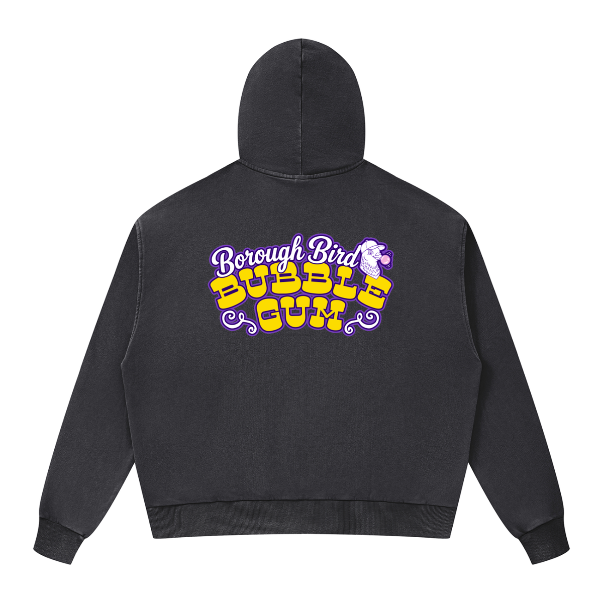 Unisex Mineral Wash Boxy Full Zip Hoodie