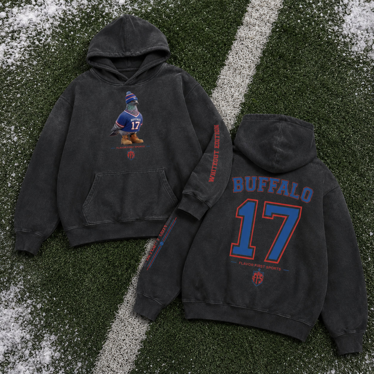 Whiteout Borough Bird No. 17 Concrete Fade Hoodie