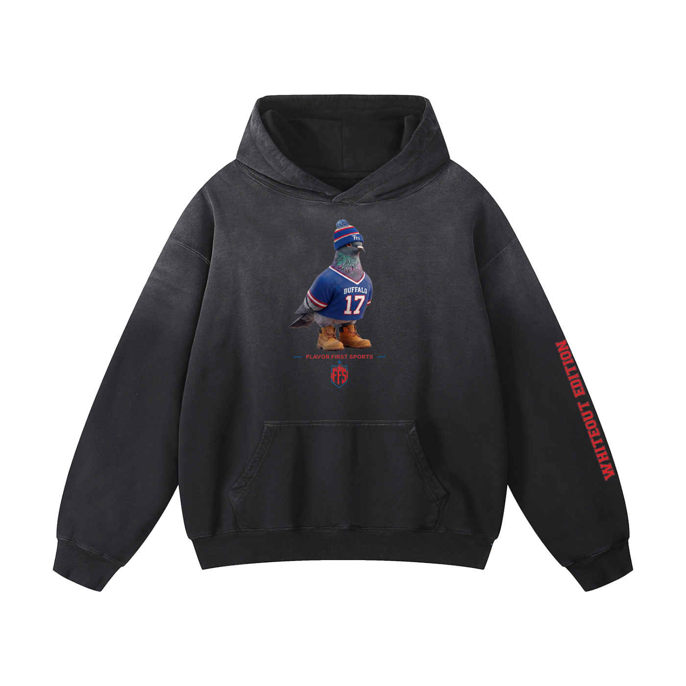 Whiteout Borough Bird No. 17 Concrete Fade Hoodie